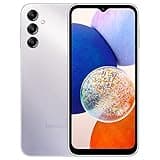 SAMSUNG Galaxy A14 5G + 4G LTE (128GB + 4GB) Unlocked Worldwide (Only T-Mobile/Mint/Tello USA Market) 1 Year Warranty Latin America 6.6" 50MP Triple Camera + (15W Wall Charger) (Silver)