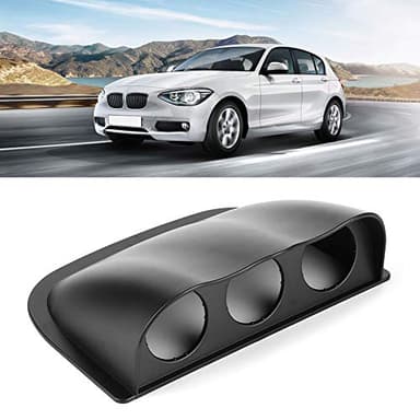 Acouto 2in Triple Dash Gauge Pod Black 3 Gauge Console Dashboard Pod 3 Hole Dashboard Meter Mount Bracket Universal Auto Accessory(Black)