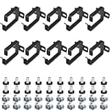 kwmobile Server Rack Cable Management D-Ring Hooks (10 Pieces) - Bracket Organizer Hook Mount Set for Network Patch Cables, Fiber Optic, Power Cords