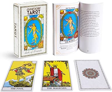 Dionysus Classic Tarot Cards Deck with Guide Book, Timeless Symbols from Beginners to Experts