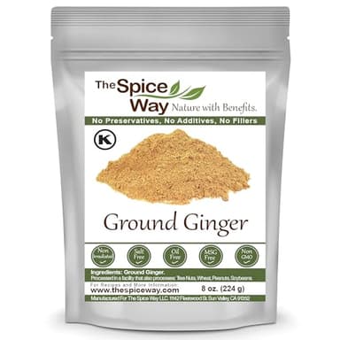 The Spice Way Ginger Powder- (8 oz) ginger root powder- a pure dry ground powdered root