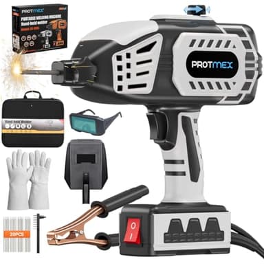 Portable Welding Machine - 110V Portable Welder Handheld IGBT Inverter with 5 Adjustable Currents, 20PCS Rods, ARC Welder Gun Fits 3/32"-1/8" Welding Rods for Home Projects, DIY, Repair