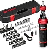 VANPO Torque Screwdriver, 64 Pcs 10-80 Inch Pound Torque Screwdriver Set with T-bar Handle, Flat, Hex, Torx, and Phillips Bits,Torque Wrench Screwdriver for Tools, Bike Repairing and Mounting