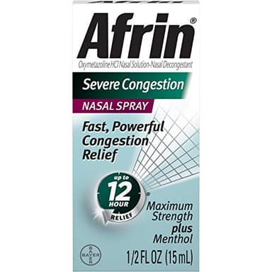 Afrin Severe Congestion Nasal Spray 15 mL (Pack of 8)