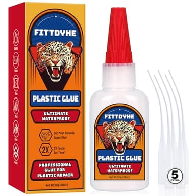 3D Printer Glue Super Plastic Glue 30 g, Super Glue for Plastic, Strong Fast Drying Clear Heavy Duty Waterproof Adhesive for Toys, Miniatures, Model, Acrylic, PVC, PLA, ABS,PETG,TPU