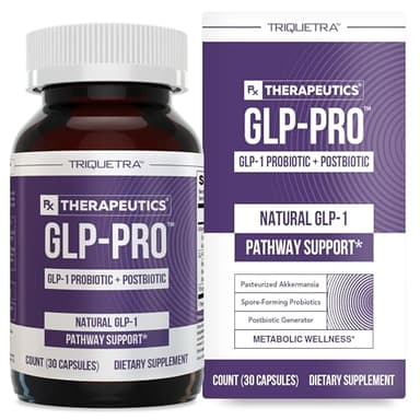 GLP-Pro™: Probiotic & Postbiotic Blend for Natural GLP-1 Support — Akkermansia MucT™, ButyraGen® Butyrate Generator & Spore Bacillus — Healthy Appetite, SCFA & Metabolic Balance — 30 Count