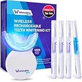 Whitebite Pro Professional Teeth Whitening Kit with Gels for Sensitive Teeth: Whitening LED Light, 35% Carbamide Peroxide Gel, Remineralization Gel (Spearmint)