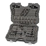 CRAFTSMAN OVERDRIVE 154-Piece Gunmetal Chrome Mechanics Tool Set, Standard SAE/Metric Socket Set, with Hard Case (CMMT99154L)
