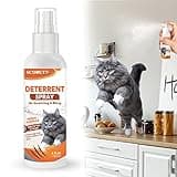 SCOBUTY Cat Repellent Spray, Anti-Scratch Cat Deterrent Spray,Natural Repellent to Keep Cats Away– Indoor & Outdoor Deterrent for Furniture and Plants, Stops Scratching and Urination, 120ML