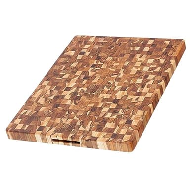 Teakhaus Butcher Block Cutting Board - Extra Large Wooden Cutting Board - Holiday Gift Ideas for Men and Women - Gift-Ready End Grain Wood, Knife Friendly - FSC Certified