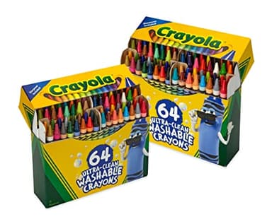 Crayola Washable Crayons for Kids - 64ct (2 Boxes), Essential Easter Basket Stuffers, Bulk Crayons for Toddlers, Spring Crafts, Kids Arts Supplies for Coloring Books [Amazon Exclusive]