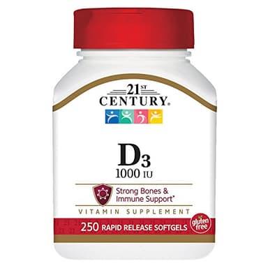 21st Century D3 1000 IU Softgels, 250 Count (27415)