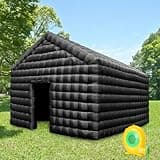 Inflatable Nightclub Party Tent – Black Disco Cube Gazebo for Events, Weddings, Exhibitions, and Private Use with Blower