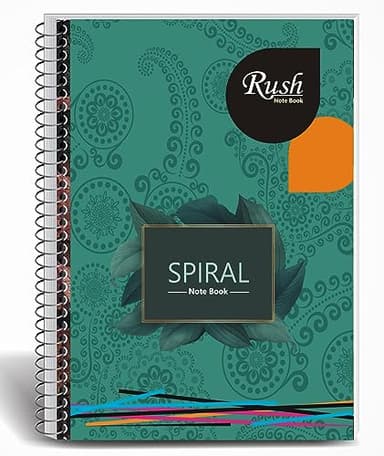 Rush Semi Rough A4 Size Spiral Notebook Unruled 500 Pages Notebook Unruled | Spiral Register Notebook 500 Pages | thick notebooks for students | Copy Notebook 500 Pages Spiral Notebook | Unruled Plain Rough Notebook