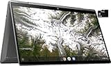 HP X360 2 in 1 Laptop 14"" Touch-Screen FHD IPS Chromebook, Intel Core i3-1115G4 (Beats i5-1031G1), 8GB RAM, 128GB NVMe SSD, Backlit KB, Fingerprint Reader, Metal Body + TiTac Card (32GB)