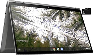 HP X360 2 in 1 Laptop 14"" Touch-Screen FHD IPS Chromebook, Intel Core i3-1115G4 (Beats i5-1031G1), 8GB RAM, 128GB NVMe SSD, Backlit KB, Fingerprint Reader, Metal Body + TiTac Card (32GB)