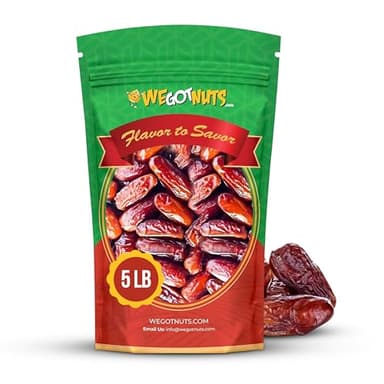 5 Pounds Of Dates Pitted (80oz) No Added Sugar, Non GMO, Kosher Certified,Healthy Snack for Kids & Adults