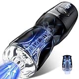 Male Masturbator Penis Pump - EINSEO Male Sex Toys for Men with Strong Vacuum Pump & 5 Sucking 9 Vibrating Modes, LCD Display Adult Toys Pocket Pussy for Men APP Control 3D Sleeve Pumps & Enlargers