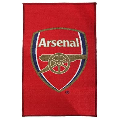 Arsenal FC Official Printed Soccer Crest Rug/Floor Mat (One Size) (Red)