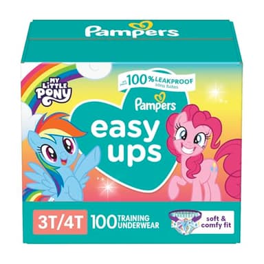 Pampers Size 5 Diapers, Potty Training Underwear for Toddlers, Easy Ups Diapers, Pull Up 3t-4t Training Pants for Girls and Boys, 100 Count, Giant Pack (Packaging & Prints May Vary)