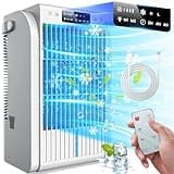 AI Portable Air Conditioners Fan,JYew Evaporative Mini Room Air Conditioners,Portable AC Unit Air Cooler with 4 in 1 Humidifier Fan Conditioner with 1500ML, 3 Speed AC Portable for Room Office Car