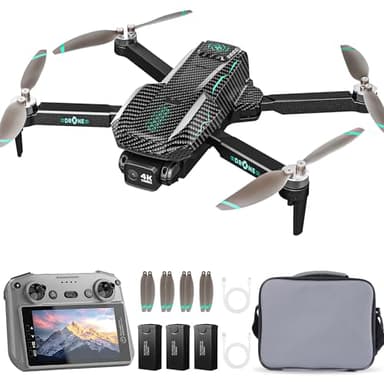 GPS Drone with 4K Camera for Adults, FPV RC Quadcopter, 90-min Flight Time, Auto Return, GPS Follow, Circle Fly, 5-inch LCD Tablet Screen, Brushless Motor, Lightweight Foldable Drone for Beginners