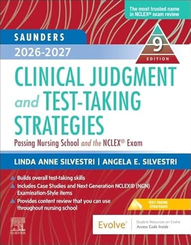 Saunders 2026-2027 Clinical Judgment and Test-Taking Strategies: Passing Nursing School and the NCLEX® Exam