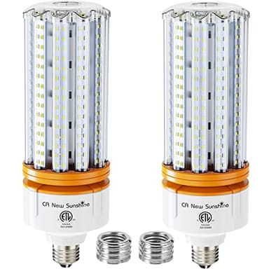 1000W Equivalent LED Corn Bulb, Led Corn light bulbs 15000 Lumen 5000K Daylight White Lamp,E26/E39 Medium Mogul Base,2-Pack 100W Large Area Lights For Outdoor Indoor Garage Warehouse High Bay Lighting