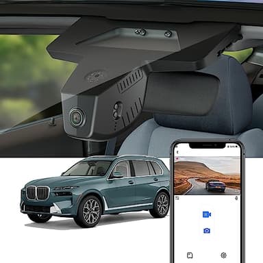 Fitcamx 4K Dash Cam Suitable for BMW X7 2023 2024 2025 2026 Xdrive40i M60i Alpina XB7 (G07) 1st Gen, OEM Look, UHD 2160P Video, Built-in WiFi & APP, Loop Recording, G-Sensor, Plug & Play, 64GB Card