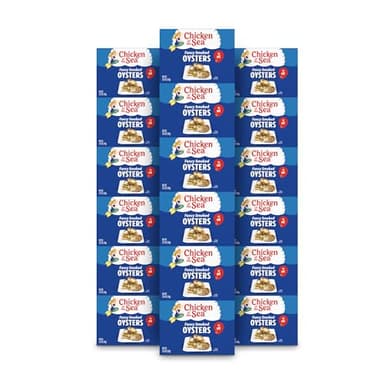 Chicken of the Sea Fancy Smoked Oysters in Oil, Canned Oysters, Great for Recipes, 3.75-Ounce Cans (Pack of 18)