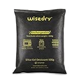 wisedry 2 x 500 Gram [2.2 lbs] Rechargeable Silica Gel Car Dehumidifier, Microwave Fast Reactivated Desiccant Packets Large for Gun Safe Closet Basement Garage Storage Moisture Absorber Bag Reusable
