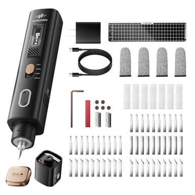 Handheld Ultrasonic Cutter Knife Pro 40KHz 35W, 50pcs Replacement Blades, Multifunctional Cutting Tool Kit with Adjustable Power for 3D Printed Models, Plastic, Wood, Resin, Acrylic, Leather