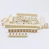 Florauspicious Chinese Mahjong Set - with 144 Tiles, 2 Dice Chinese Style Game for Travel, Family Gathering, Party (30#3X2.2X1.5CM)