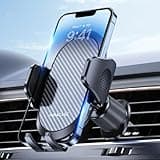Miracase Phone Holders for Your Car with Metal Hook Clip, Air Vent Cell Phone Stand Car Mount, Universal Automobile Cradle Fit for iPhone Android and All Smartphones, Dark Black
