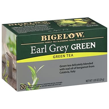 Bigelow Tea Earl Grey Green Tea, Caffeinated Tea, 20 Count Box (Pack of 6, 120 Total Tea Bags