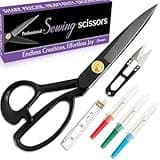 Professional 9 Inch Sewing Scissors for Fabric Cutting - Ultra Sharp, Heavy Duty Fabric Shears for Smooth, Precise Cuts on All Fabrics and Leather, for Tailors, Dressmakers, Crafters, and Artists