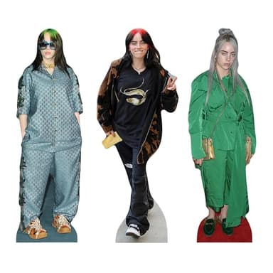 Star Cutouts CS1395 B Eilish Shelf Top Cardboard Cutout Pack – 31cm, Music Fans & Room Display