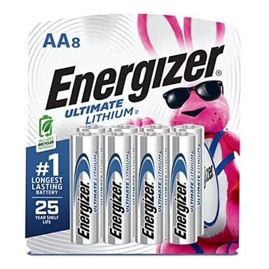 Energizer Ultimate Lithium AA Batteries (8 Pack), 1.5V Lithium Double A Batteries