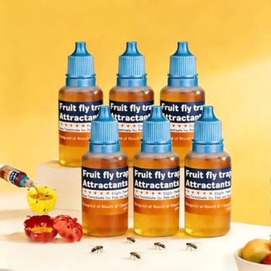 Pestvanish Fruit Fly Trap Refill Liquid, Effective Gnat Killer&Fruit Fly Catcher Bait Refill, Long-Lasting Fruit Scented Ants Attractant for Kitchen Bathroom Living Room Use, Safe Near Food (6 Pack)