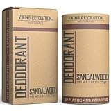 Viking Revolution Sandalwood Deodorant for Men - Aluminum Free with Shea Butter and Tapioca Starch - Stain- Free and Baking Soda-Free - Natural Deodorant for Men (2.65oz)