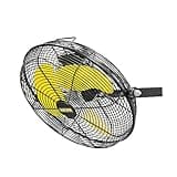 HiCFM 2500 CFM 12 Inch Industrial Wall Mount Fan, 3-Speeds High Velocity Wall fan with IP44 Enclosure Motor for Barn, Garage, Warehouse, Greenhouse and Commercial Use
