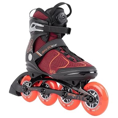 K2 Alexis 90 BOA Womens Inline Skates - Burgandy/Orange, 8.0