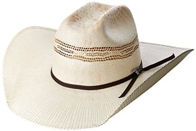M&F Western Products TWISTER Men's 2-Tone Tan Bangora Maverick Cowboy Hat, Natural/tan, 7 1/8
