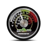 REPTI ZOO Reptile Terrarium Thermometer,Dial Gauges Pet Rearing Box Thermometer Celsius and Fahrenheit