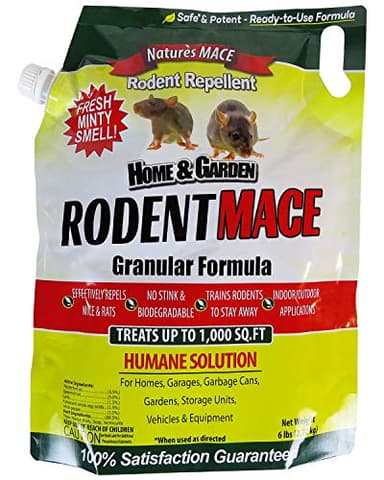 Nature’s MACE Rodent Repellent 6 lb Covers 1,000 Sq. Ft., Rodent Repellent Outdoor, Keep Mice Rats Rodents Out of Home, Garage, Attic, Peppermint Spray Blend for Rodents, Safe Around Kids