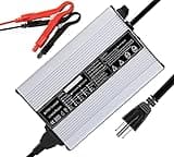 LiFePO4 Battery Charger 36V/43.8V 8A Lithium Iron Phosphate Battery Smart Charger 110V 120V 400W for 12S 36V with Trickle Cooling Fan for Automotive Car RV Lawn Mower Golf Cart