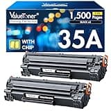 Valuetoner Compatible Toner Cartridge Replacement for HP 35A CB435A for P1006, P1009, P1002, P1003, P1004, P1005 Laser Printer (Black, 2 Pack)