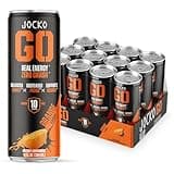 Jocko GO Energy Drink (Afterburner Orange) - KETO, Vitamin B12, Vitamin B6, Electrolytes, L Theanine, Magnesium- All Natural Energy Boost, Sugar Free Nootropic Monk Fruit Blend - 12 Pack
