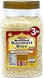 Rani Platinum White Basmati Rice Extra Long Aged 48oz (3lbs) 1.36kg PET Jar ~ All Natural | Gluten Friendly | Vegan | Indian Origin | Export Quality
