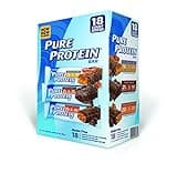 Pure Protein Bar, Chocolate Peanut Butter/ Salted Caramel/Chocolate Deluxe, 18 Count